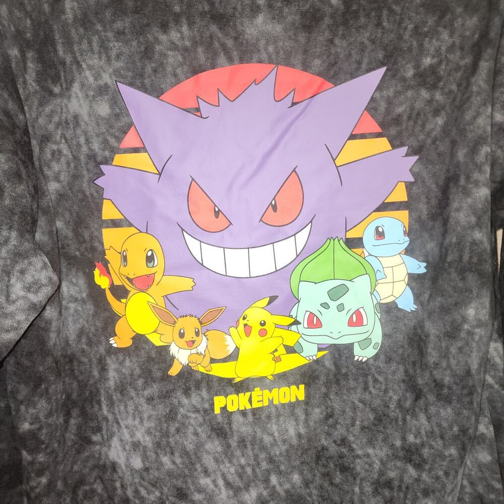 Pokémon Gengar and friends hoodie men's medium-fist photo back of hoodie